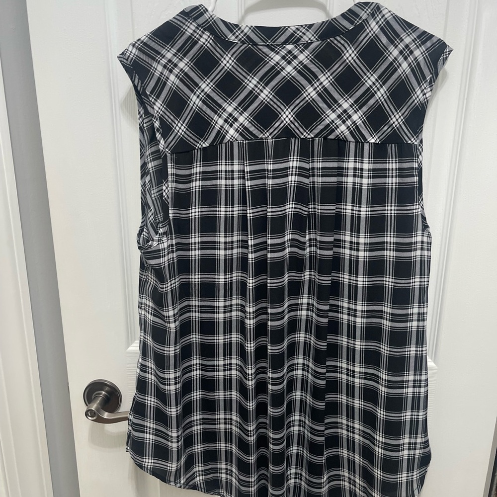 Torrid Harper Black and White Checkered Blouse - Picture 11 of 15